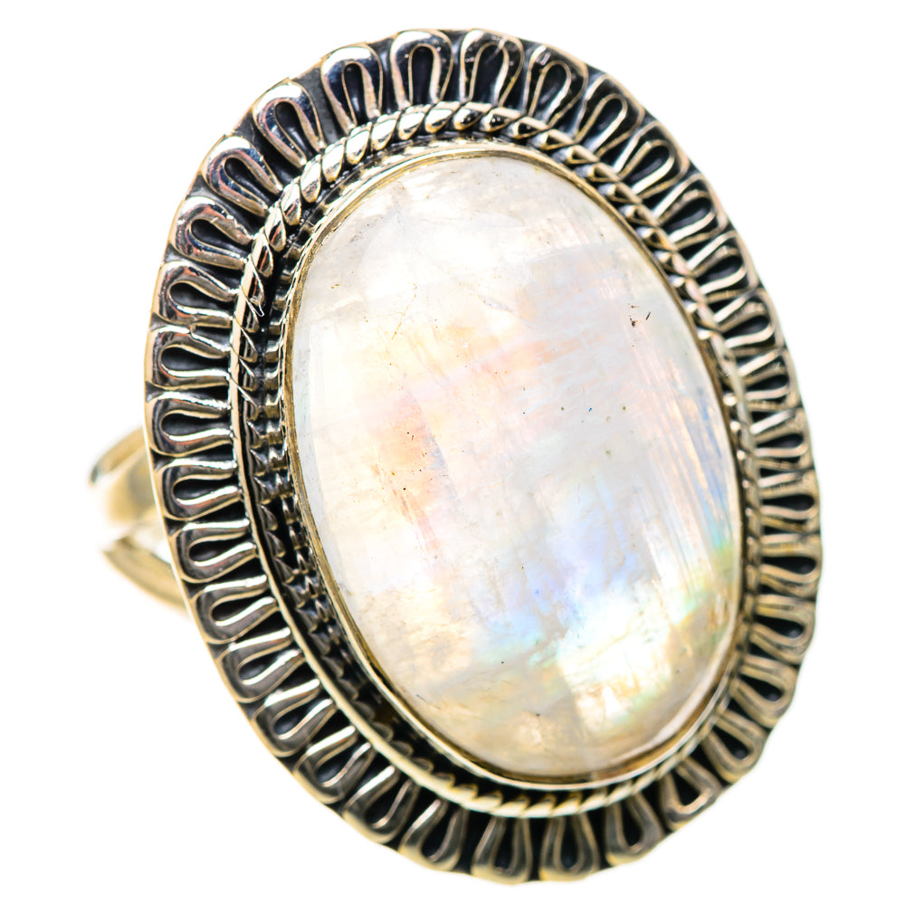 Rainbow Moonstone Rings handcrafted by Anasilvercos - RING133487 - Photo 2
