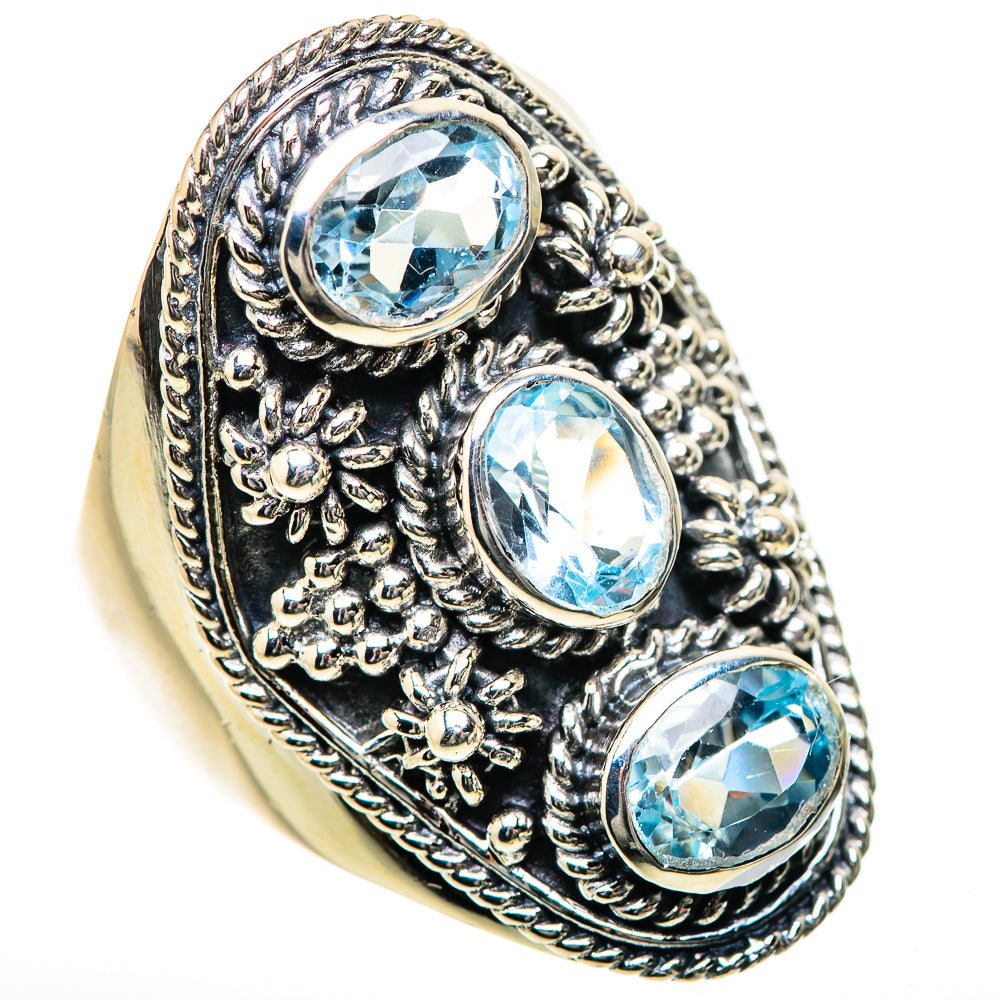Blue Topaz Rings handcrafted by Anasilvercos - RING133529 - Photo 2