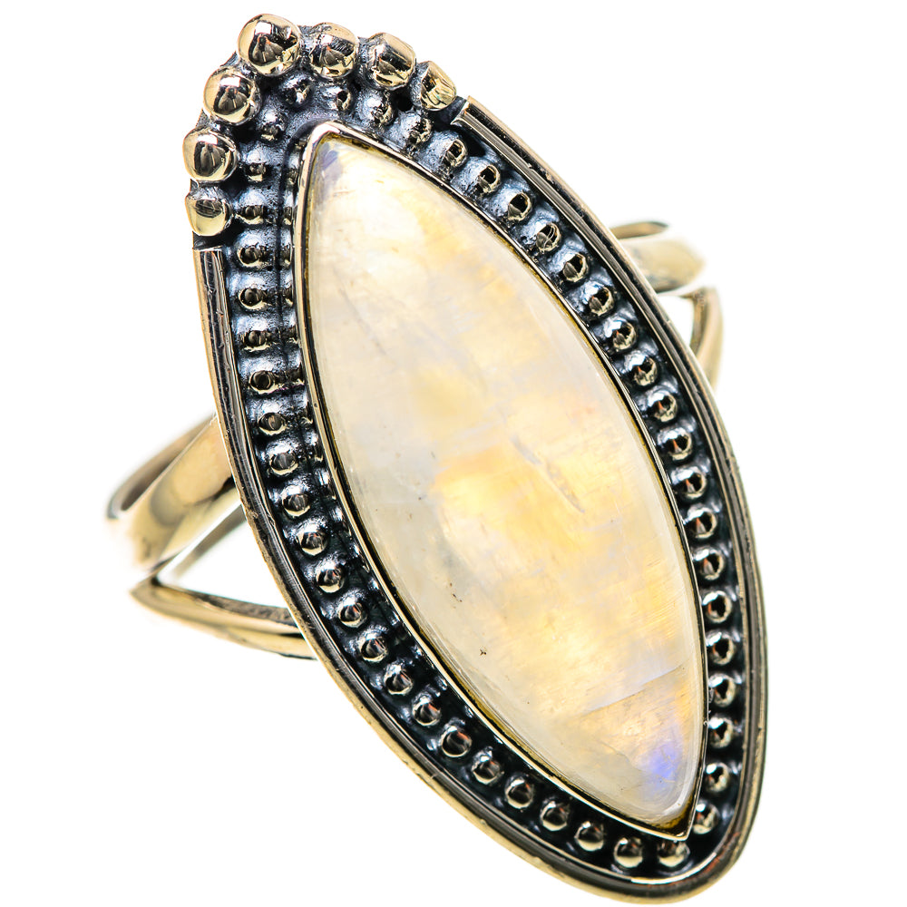 Rainbow Moonstone Rings handcrafted by Anasilvercos - RING133537 - Photo 2