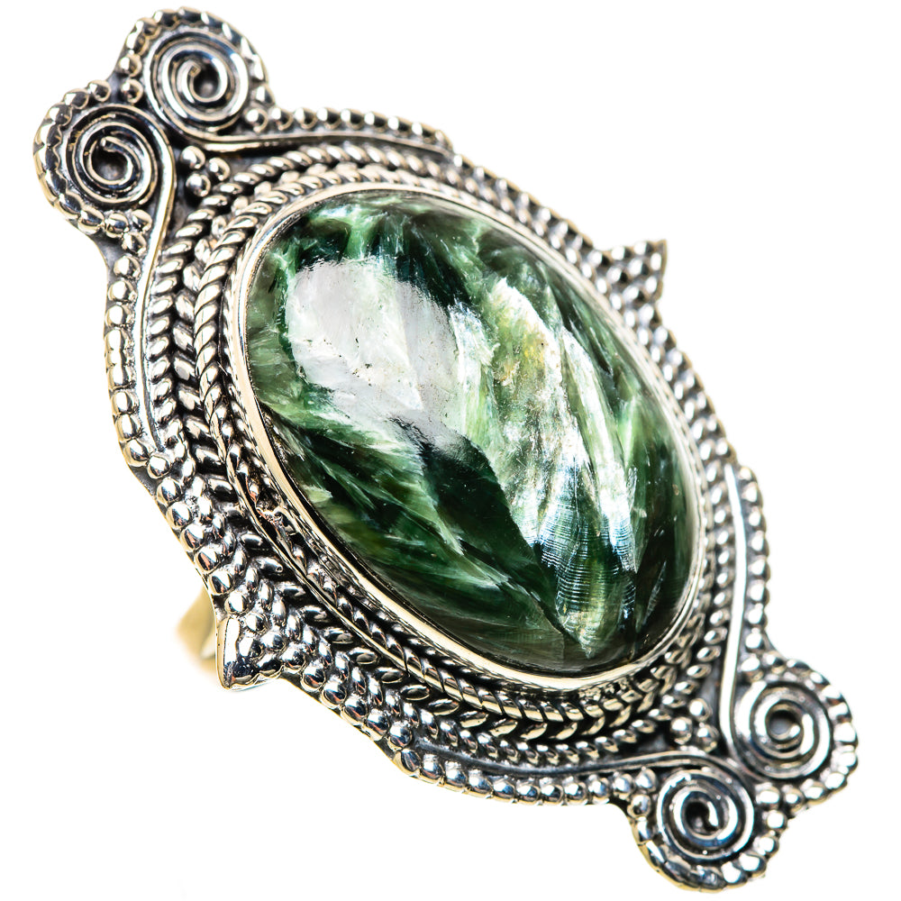 Seraphinite Rings handcrafted by Anasilvercos - RING133549 - Photo 2