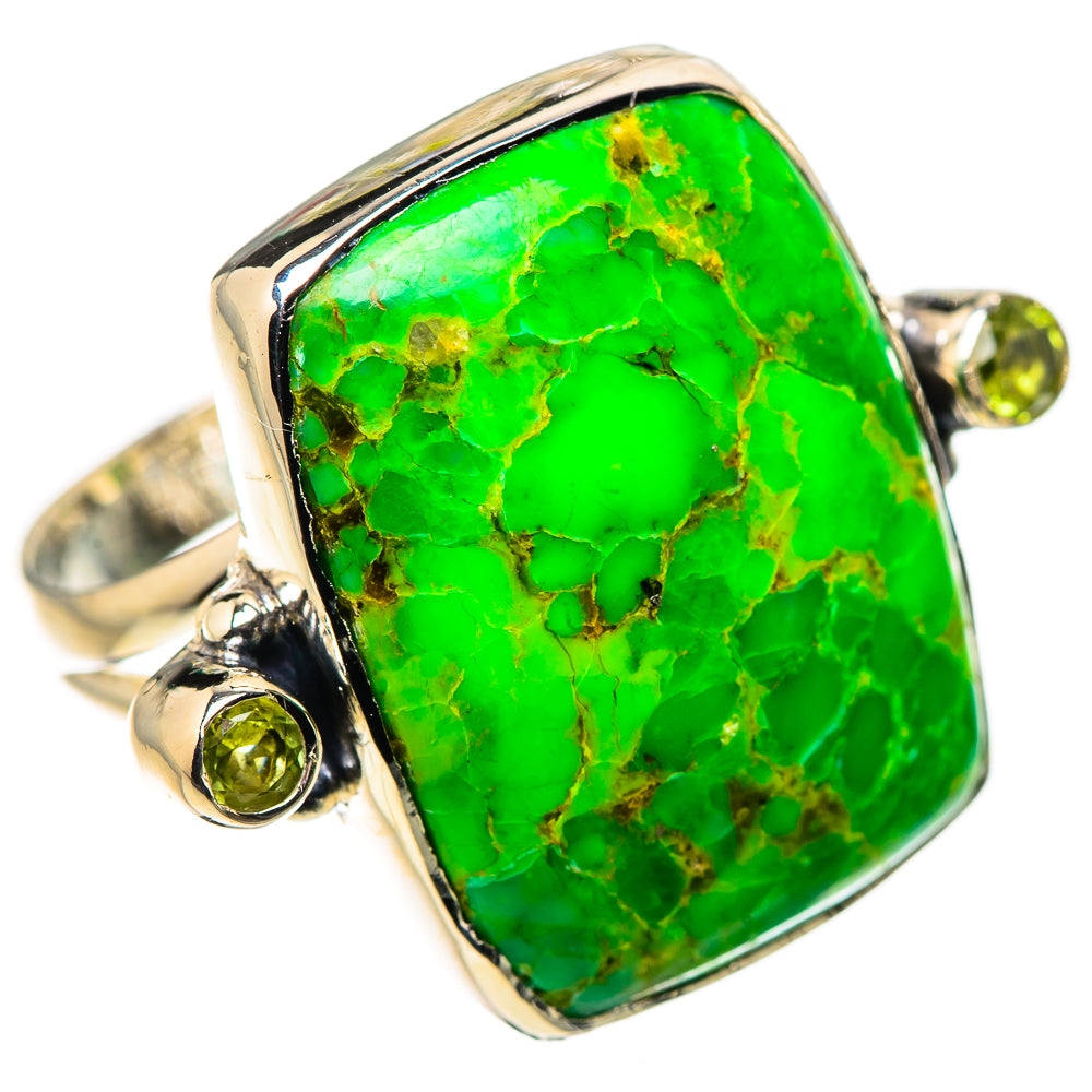 Green Copper Composite Turquoise Rings handcrafted by Anasilvercos - RING133574 - Photo 2