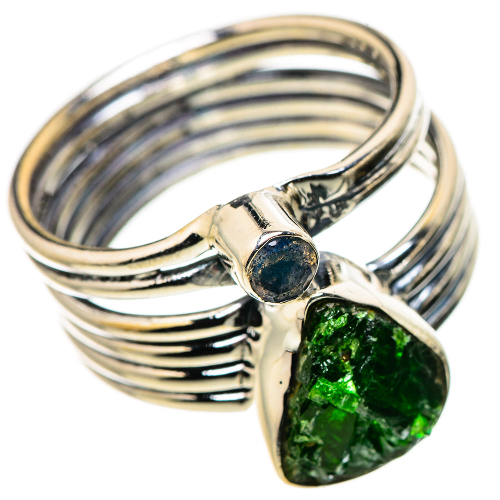 Chrome Diopside Rings handcrafted by Anasilvercos - RING133576 - Photo 2