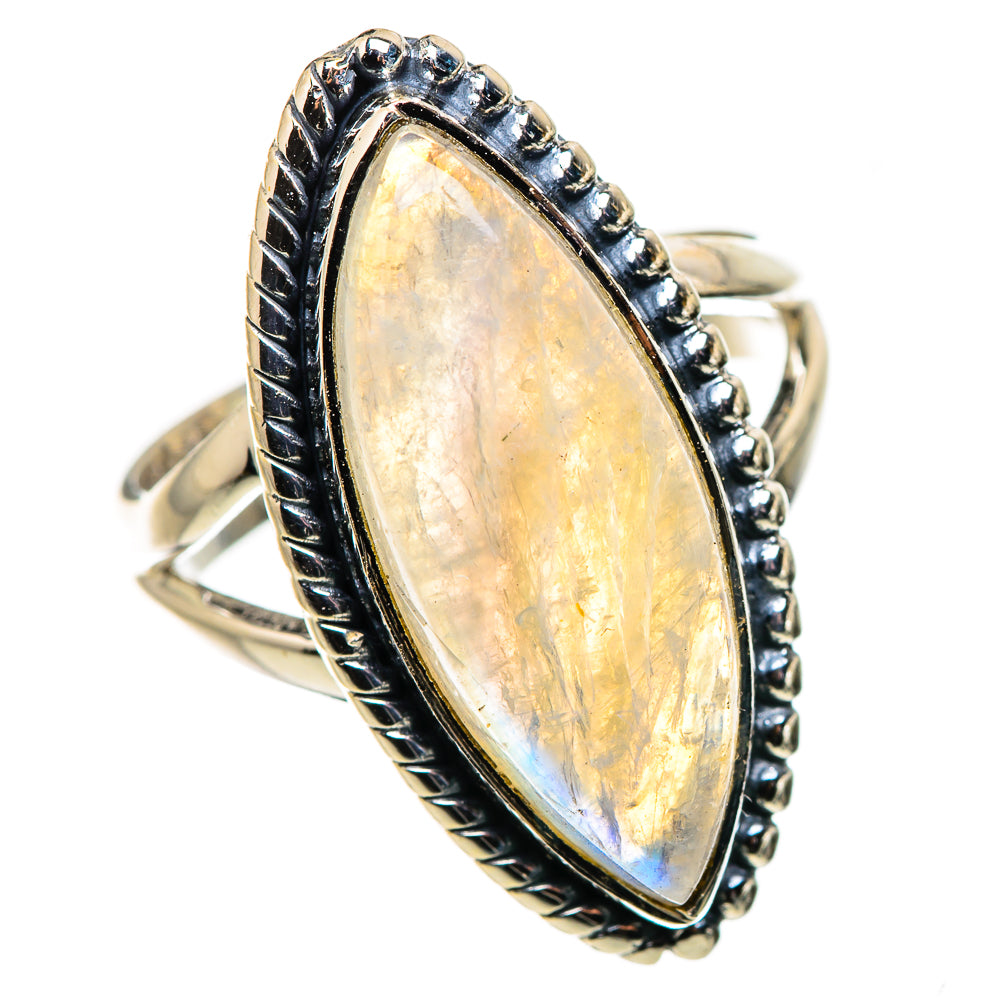 Rainbow Moonstone Rings handcrafted by Anasilvercos - RING133590 - Photo 2