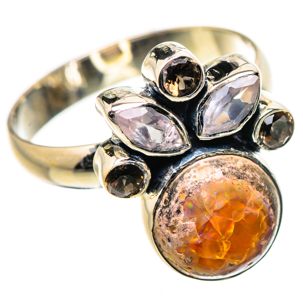 Mexican Fire Opal Rings handcrafted by Anasilvercos - RING133595 - Photo 2