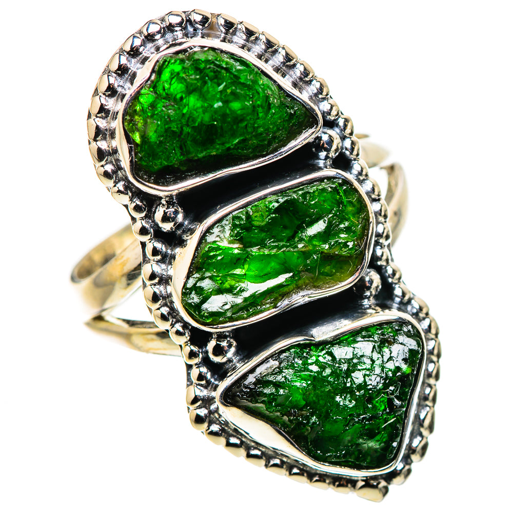Chrome Diopside Rings handcrafted by Anasilvercos - RING133607 - Photo 2