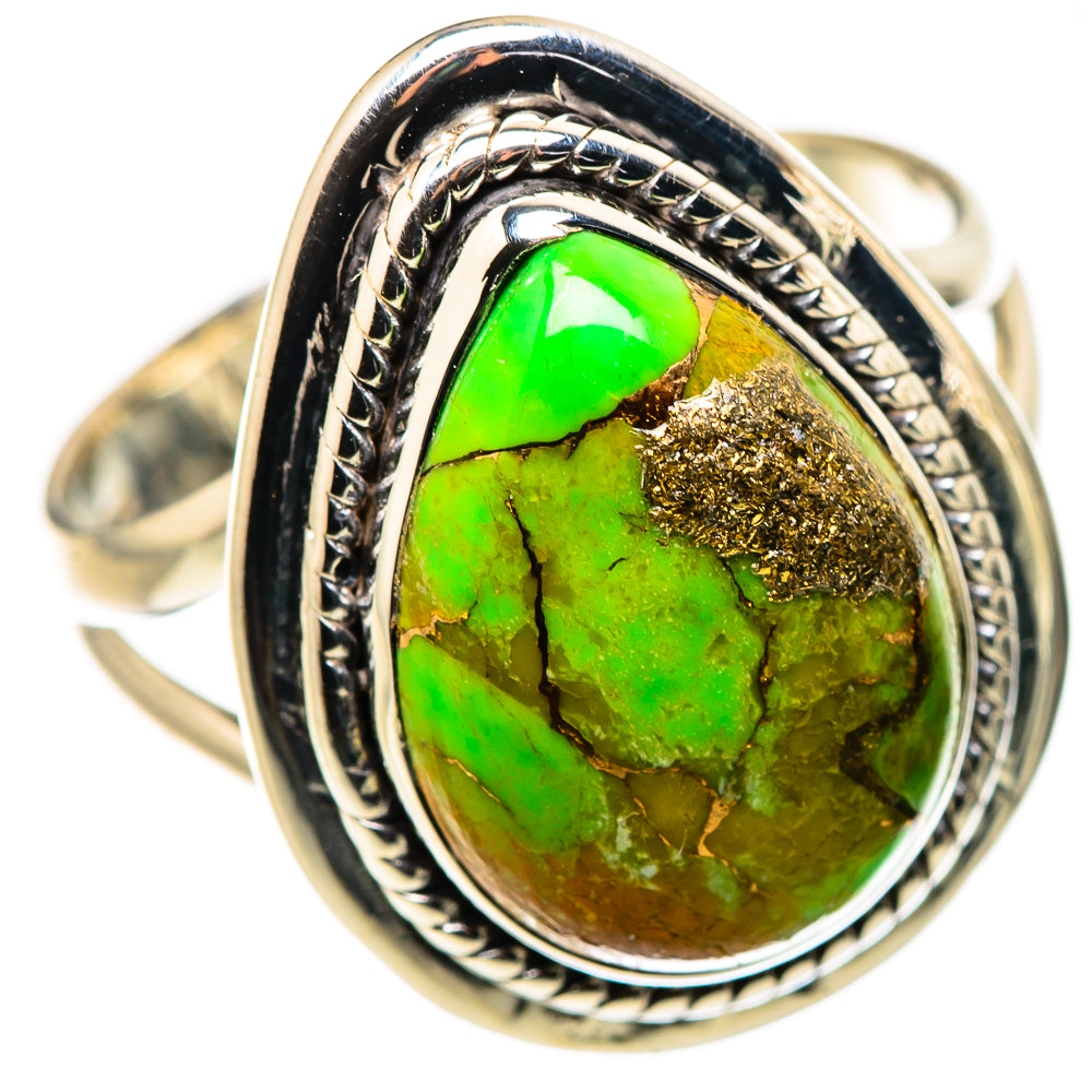 Green Copper Composite Turquoise Rings handcrafted by Anasilvercos - RING133640 - Photo 2