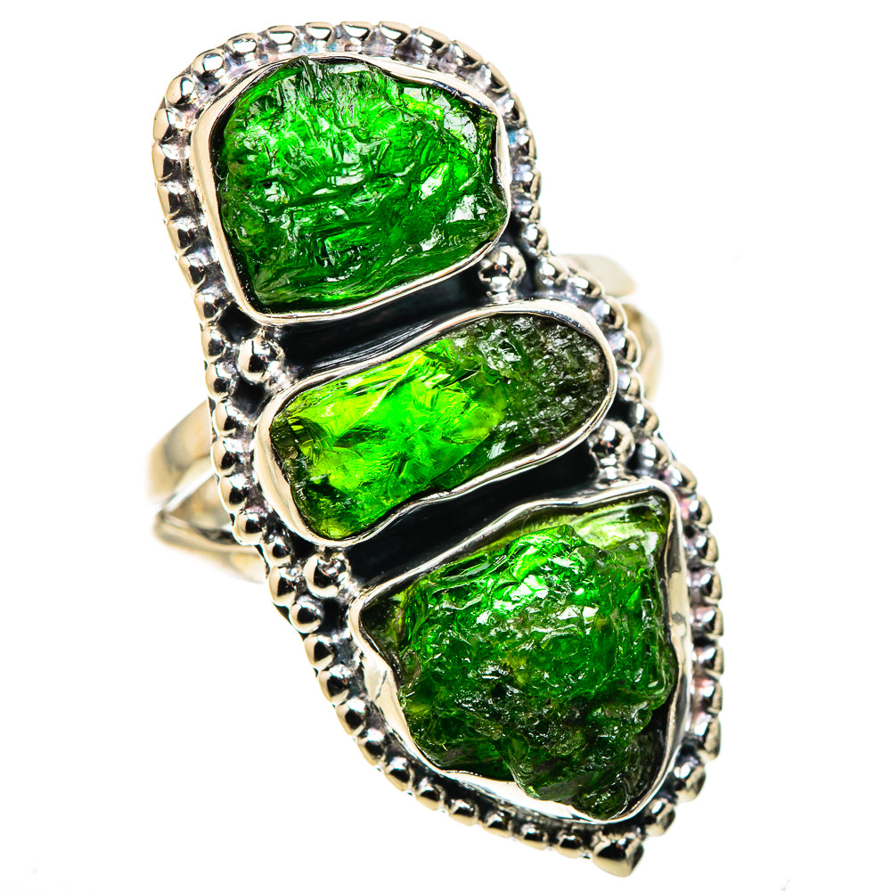 Chrome Diopside Rings handcrafted by Anasilvercos - RING133641 - Photo 2