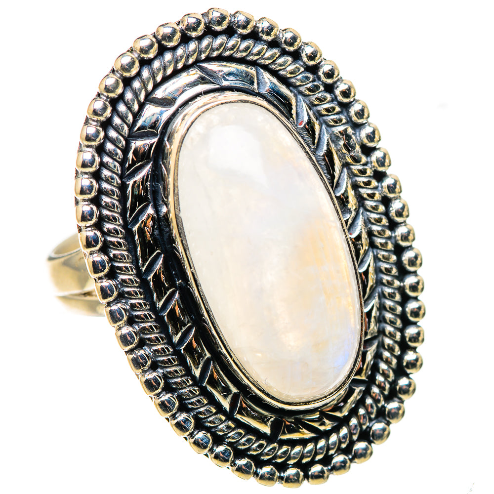 Rainbow Moonstone Rings handcrafted by Anasilvercos - RING133656 - Photo 2