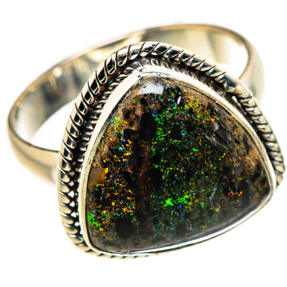 Andamooka Opal Rings handcrafted by Anasilvercos - RING133657 - Photo 2