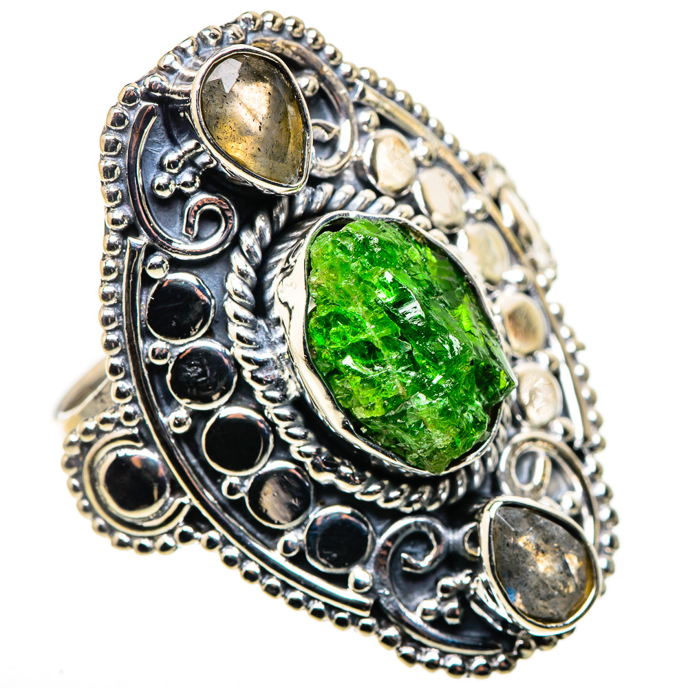 Chrome Diopside Rings handcrafted by Anasilvercos - RING133728 - Photo 2
