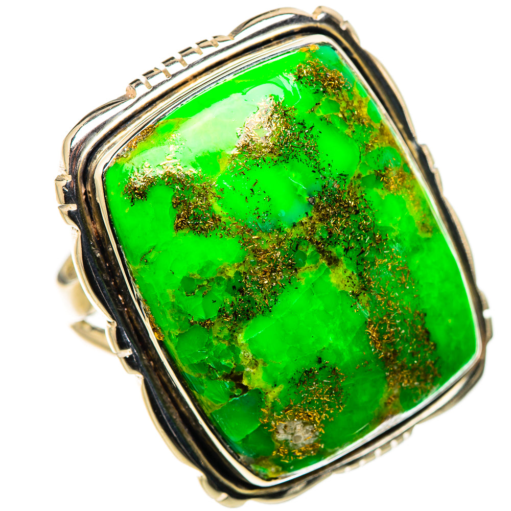 Green Copper Composite Turquoise Rings handcrafted by Anasilvercos - RING133729 - Photo 2