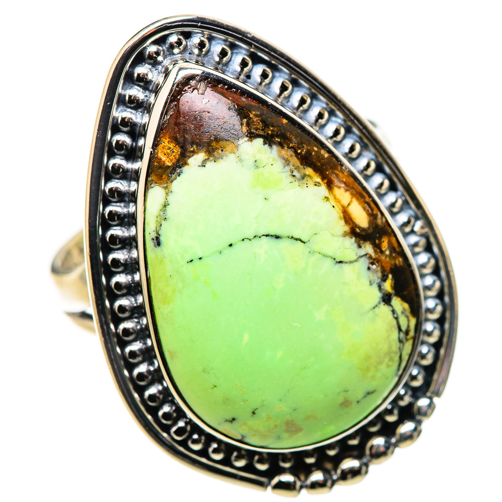 Lemon Chrysoprase Rings handcrafted by Anasilvercos - RING133730 - Photo 2
