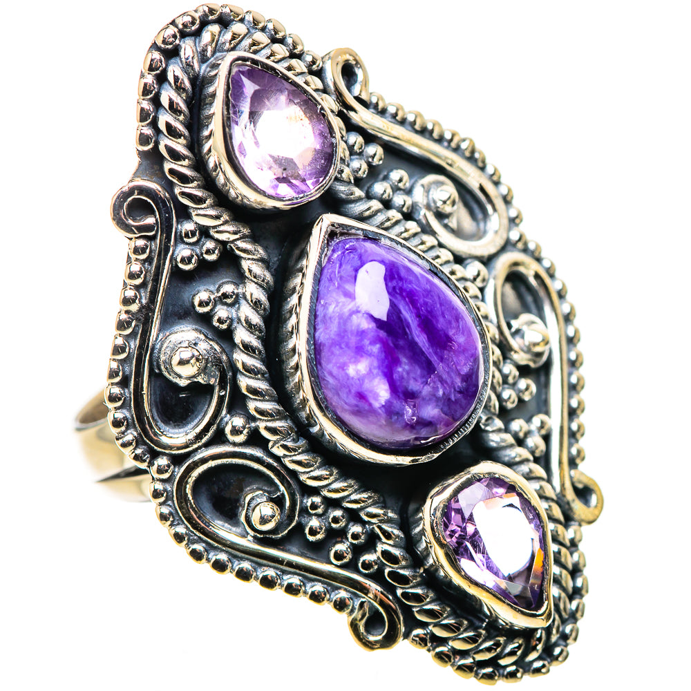 Charoite Rings handcrafted by Anasilvercos - RING133742 - Photo 2