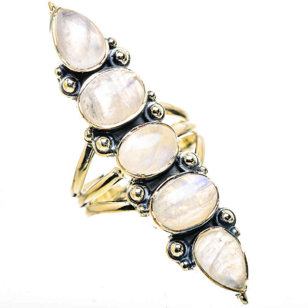 Rainbow Moonstone Rings handcrafted by Anasilvercos - RING133743 - Photo 2