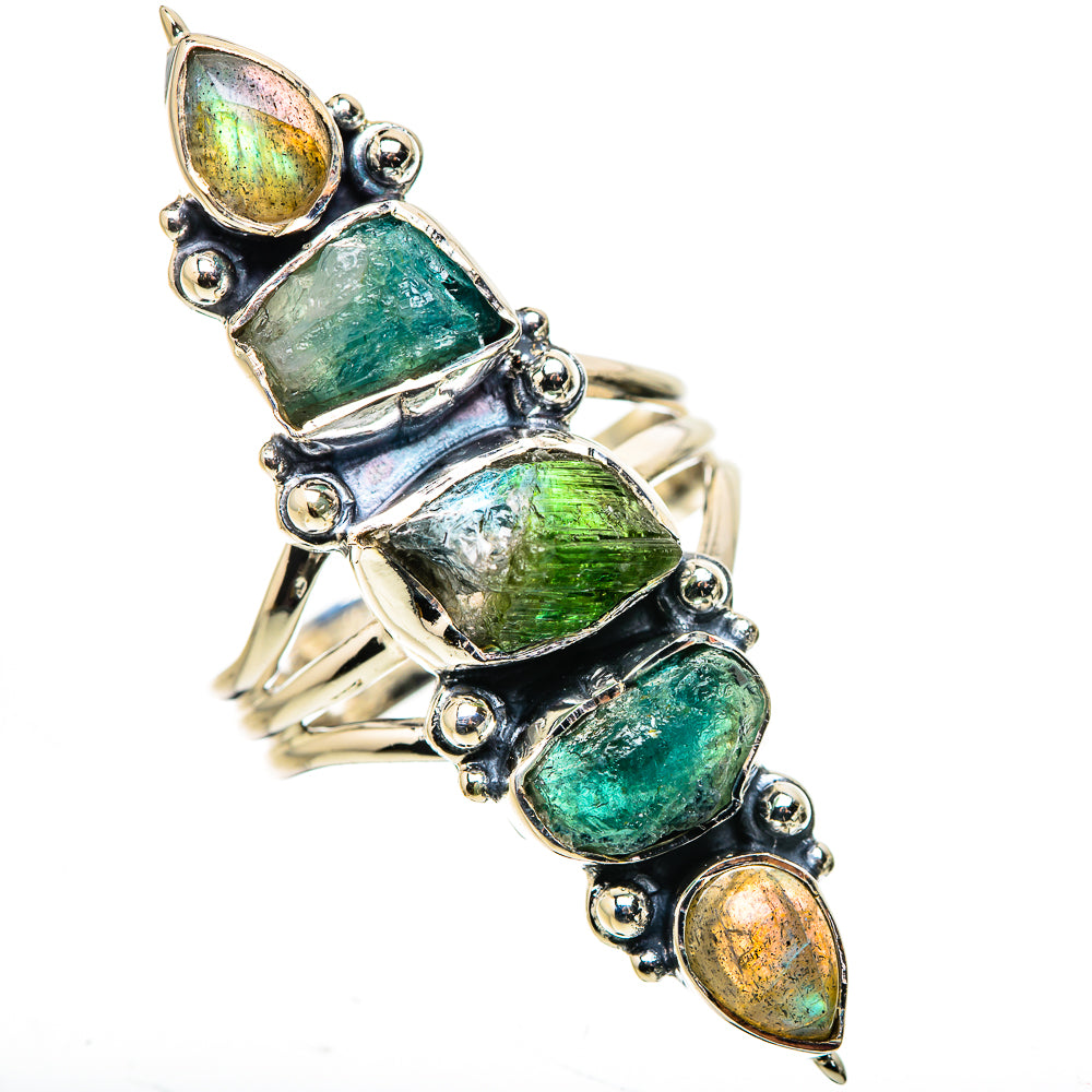 Green Tourmaline Rings handcrafted by Anasilvercos - RING133749 - Photo 2