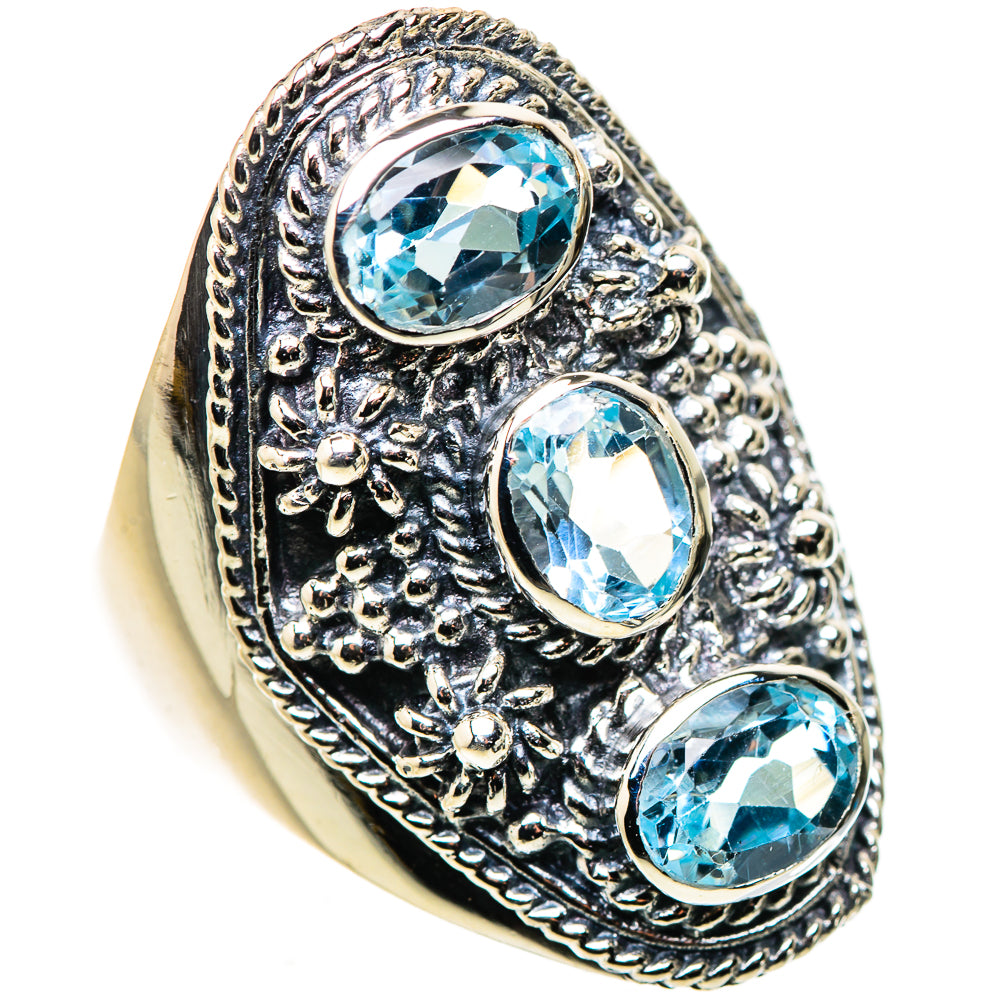 Blue Topaz Rings handcrafted by Anasilvercos - RING133755 - Photo 2