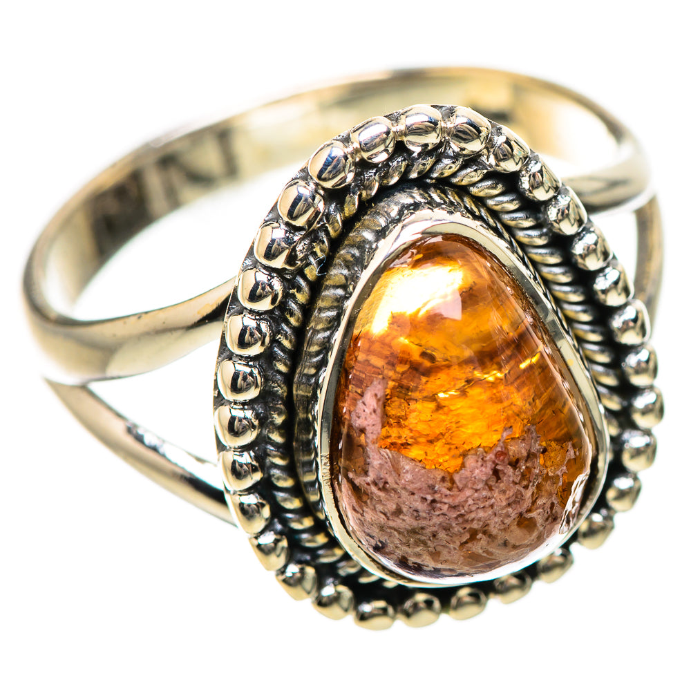 Mexican Fire Opal Rings handcrafted by Anasilvercos - RING133819 - Photo 2