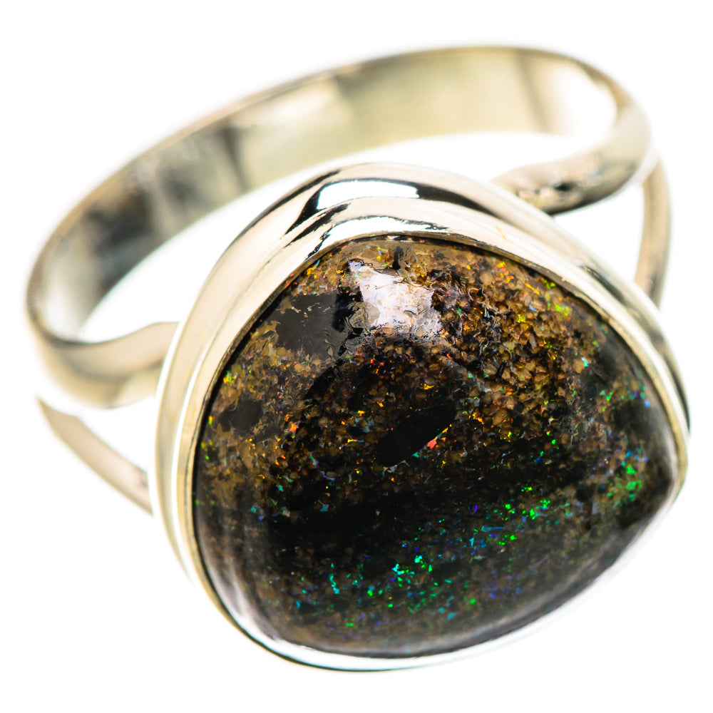 Andamooka Opal Rings handcrafted by Anasilvercos - RING133845 - Photo 2