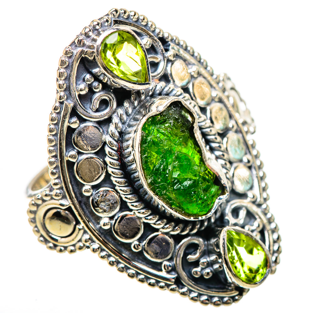 Chrome Diopside Rings handcrafted by Anasilvercos - RING133897 - Photo 2