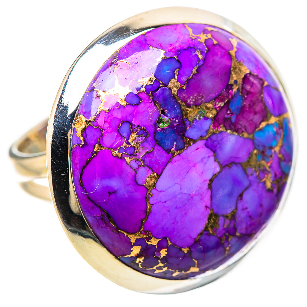 Purple Copper Composite Turquoise Rings handcrafted by Anasilvercos - RING133902 - Photo 2