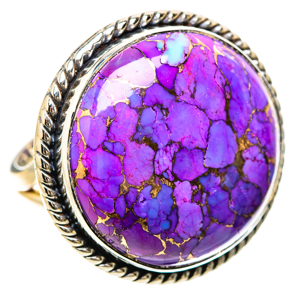 Purple Copper Composite Turquoise Rings handcrafted by Anasilvercos - RING133927 - Photo 2