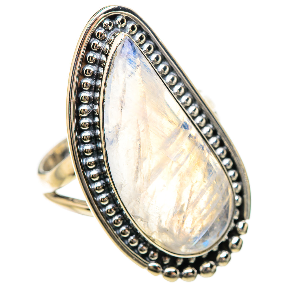 Rainbow Moonstone Rings handcrafted by Anasilvercos - RING133929 - Photo 2