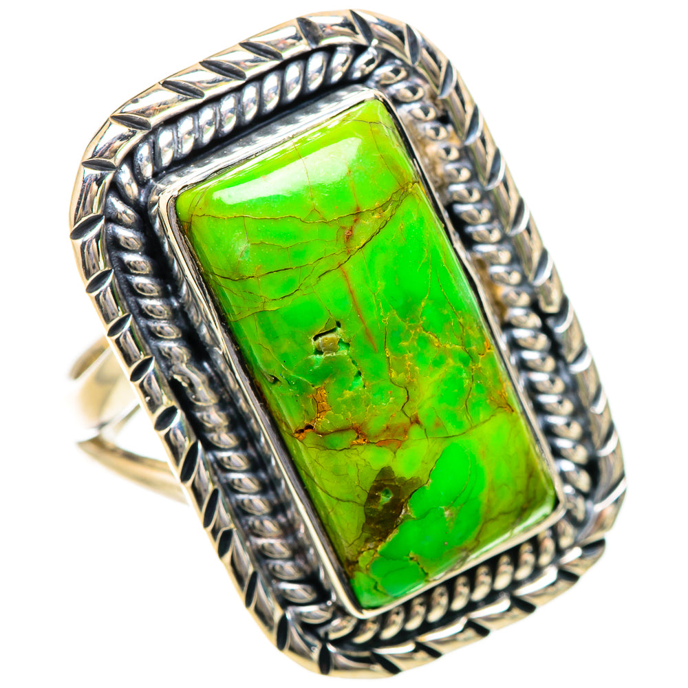 Green Copper Composite Turquoise Rings handcrafted by Anasilvercos - RING133939 - Photo 2