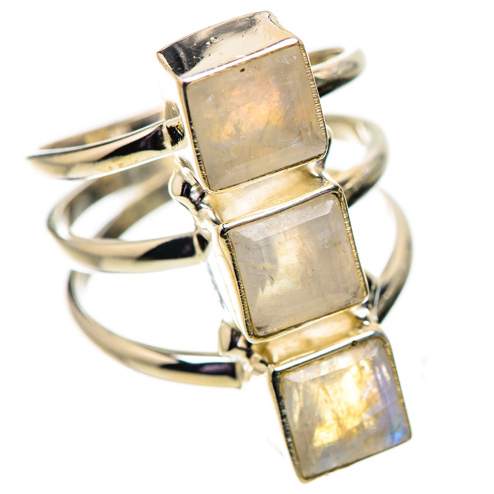 Rainbow Moonstone Rings handcrafted by Anasilvercos - RING133980 - Photo 2