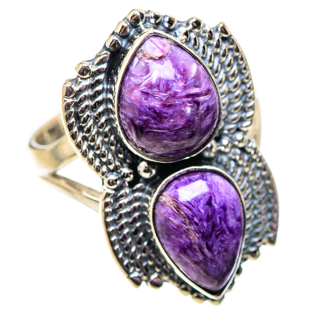 Charoite Rings handcrafted by Anasilvercos - RING134004 - Photo 2