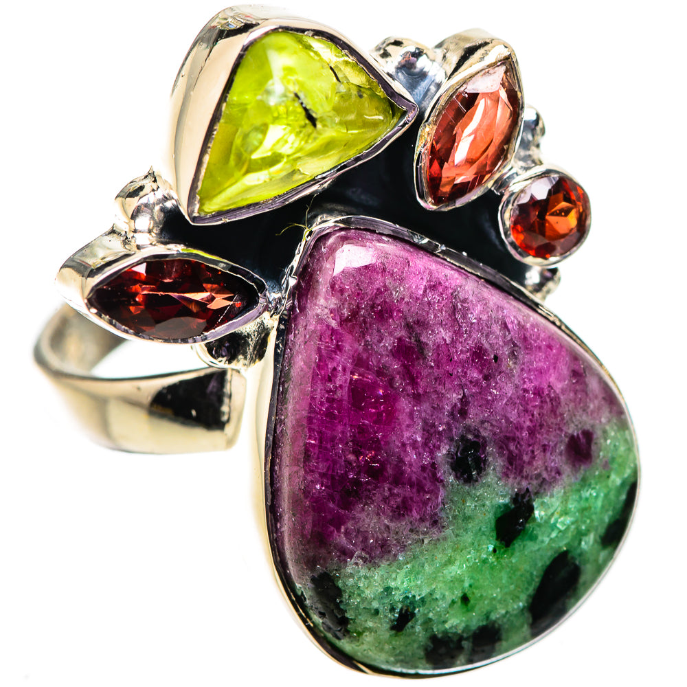 Ruby Zoisite Rings handcrafted by Anasilvercos - RING134009 - Photo 2