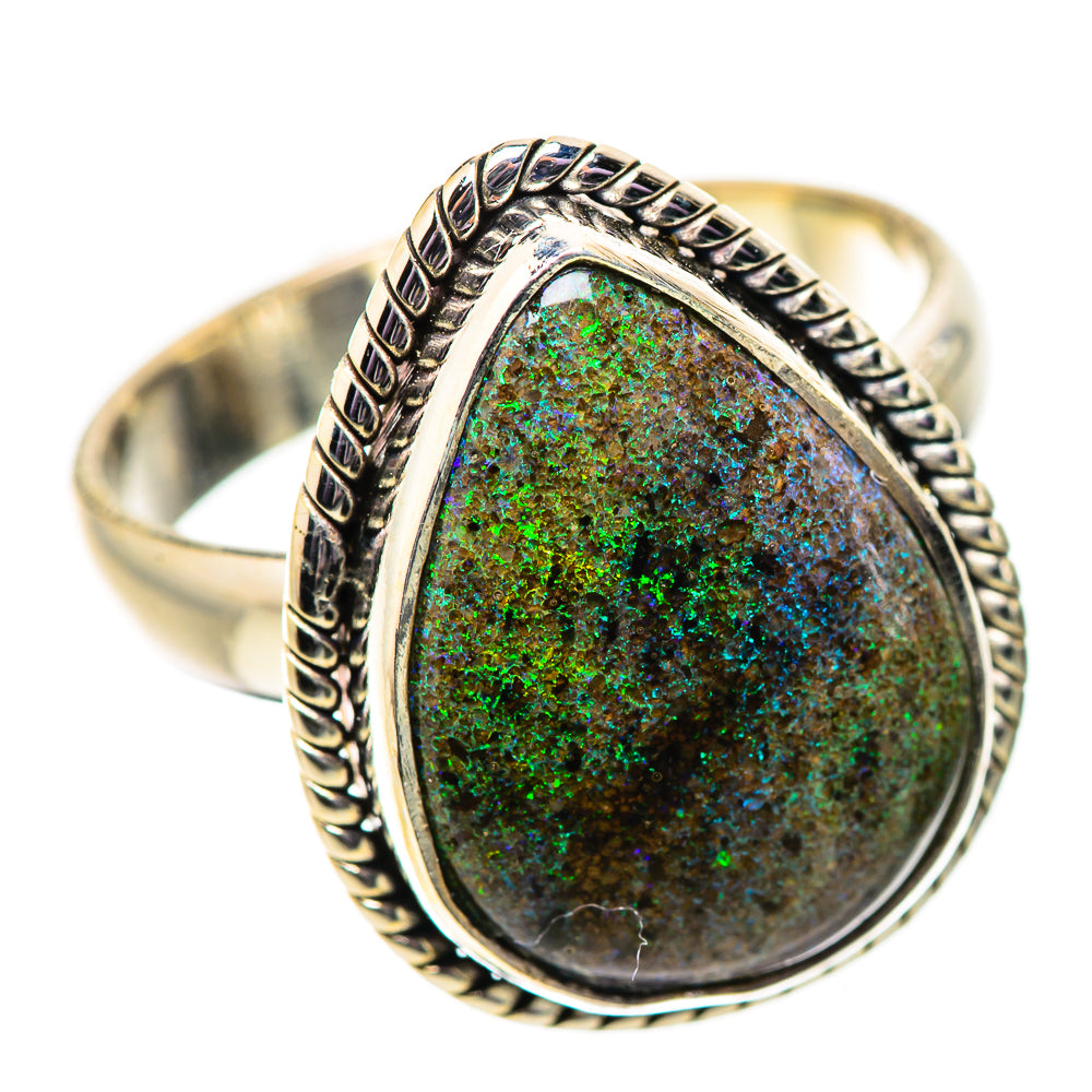 Andamooka Opal Rings handcrafted by Anasilvercos - RING134061 - Photo 2