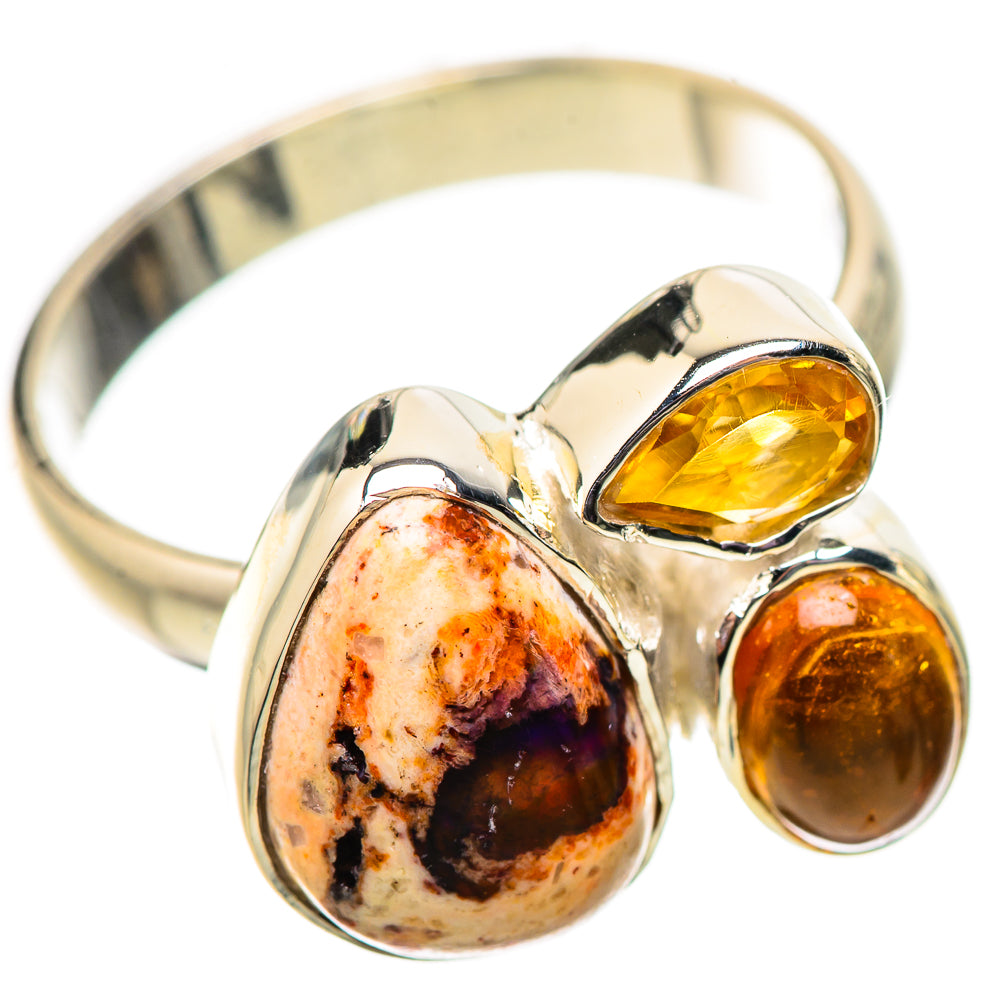 Mexican Fire Opal Rings handcrafted by Anasilvercos - RING134063 - Photo 2