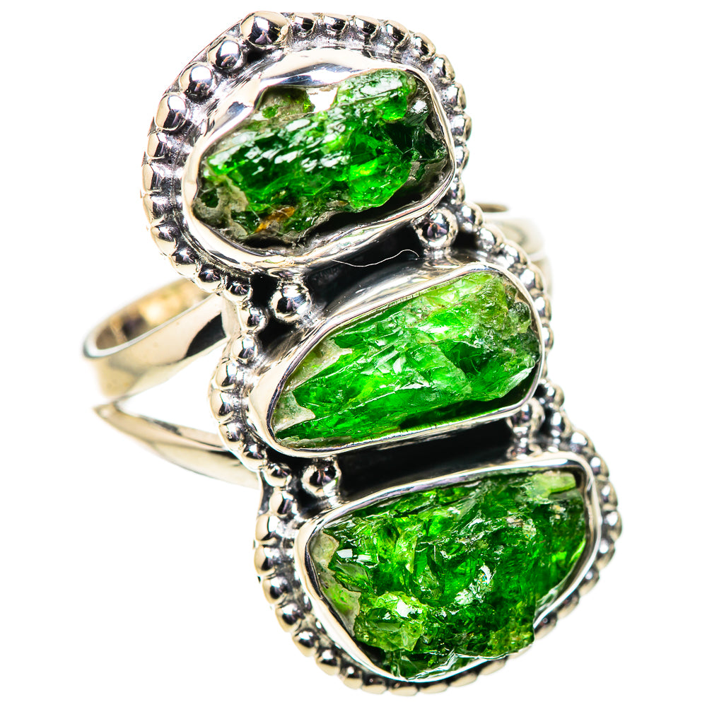 Chrome Diopside Rings handcrafted by Anasilvercos - RING134074 - Photo 2