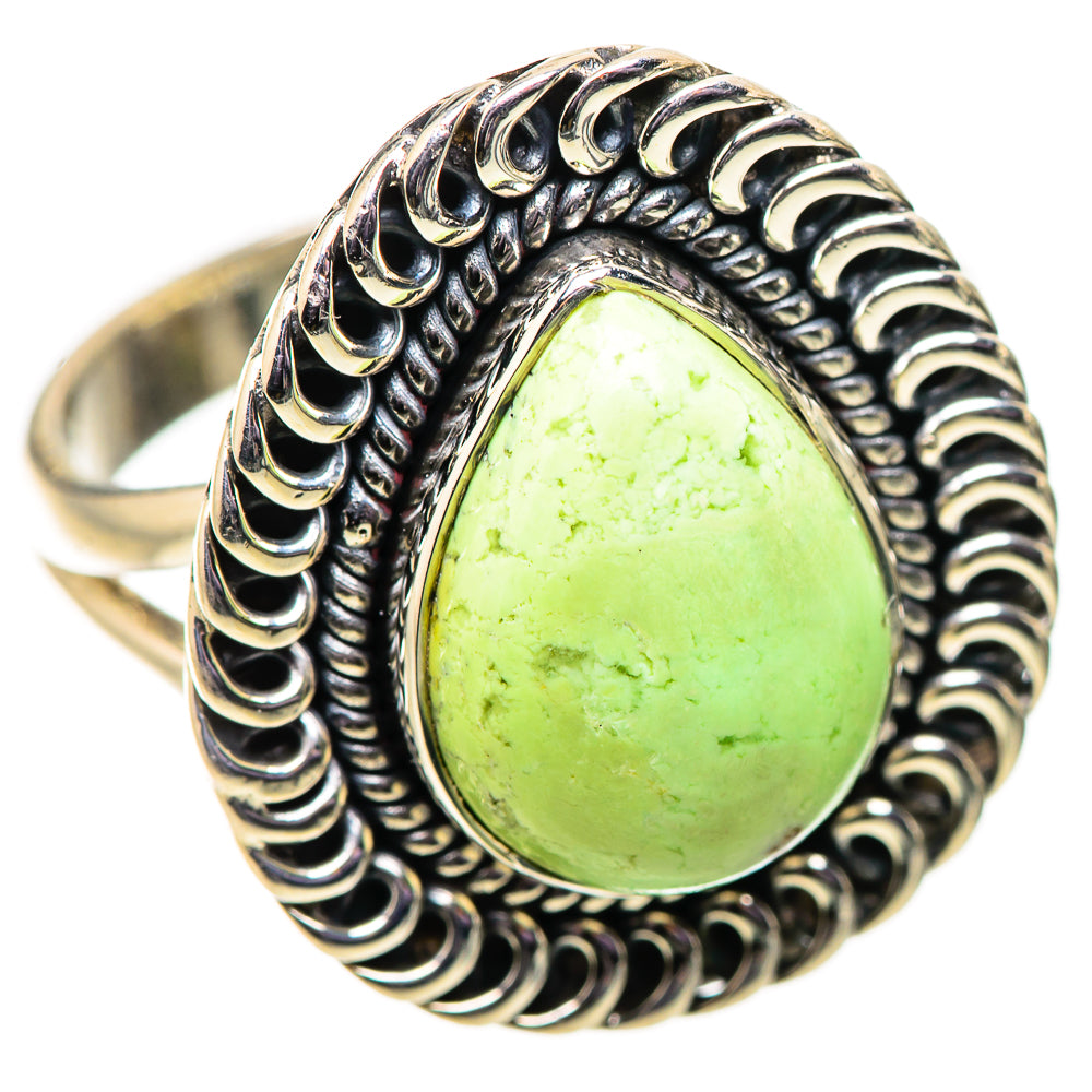 Lemon Chrysoprase Rings handcrafted by Anasilvercos - RING134075 - Photo 2