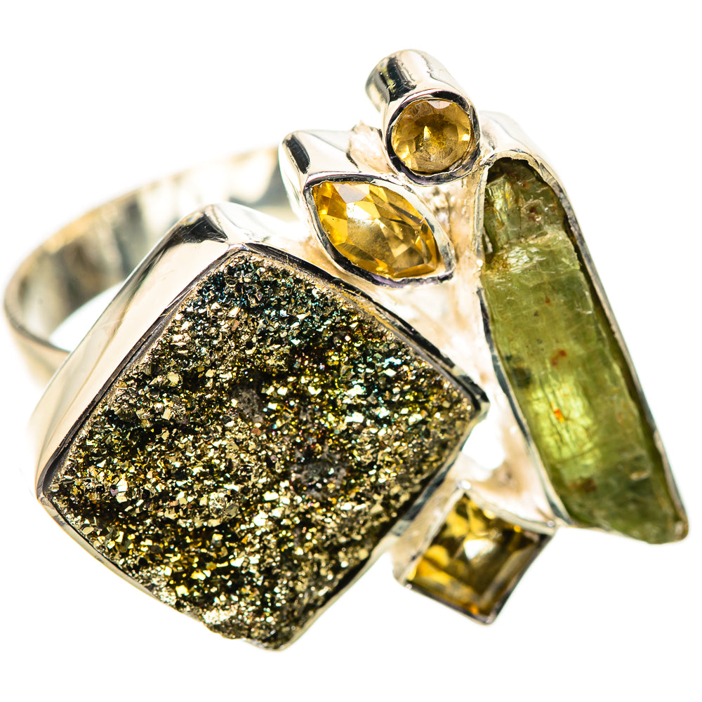 Spectro Pyrite Druzy Rings handcrafted by Anasilvercos - RING134088 - Photo 2