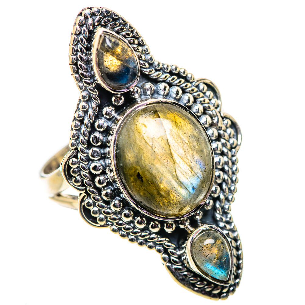 Labradorite Rings handcrafted by Anasilvercos - RING134095 - Photo 2
