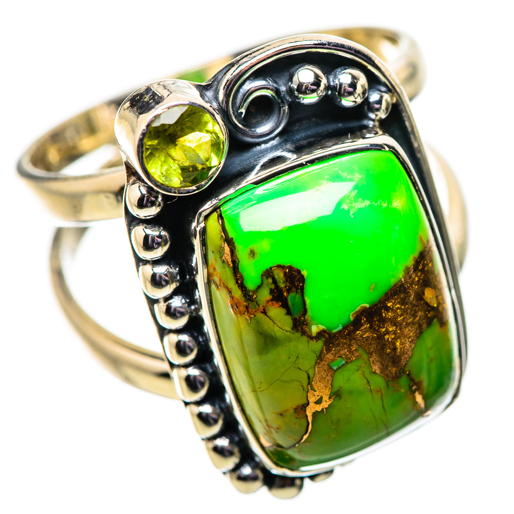 Green Copper Composite Turquoise Rings handcrafted by Anasilvercos - RING134098 - Photo 2