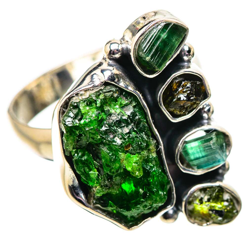 Chrome Diopside Rings handcrafted by Anasilvercos - RING134100 - Photo 2