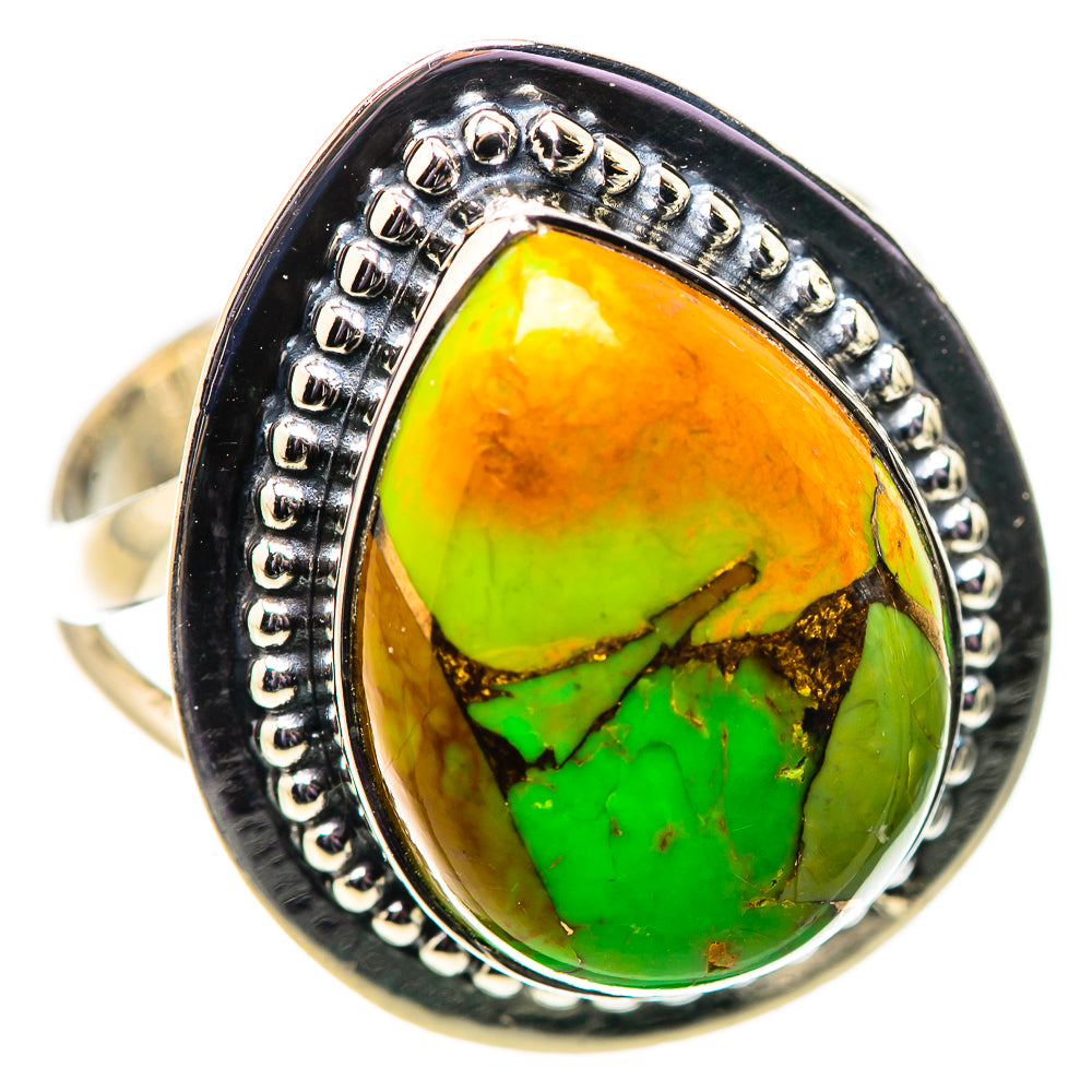 Green Copper Composite Turquoise Rings handcrafted by Anasilvercos - RING134123 - Photo 2