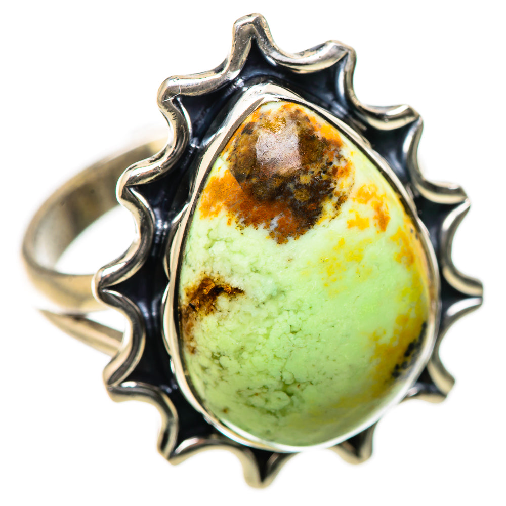 Lemon Chrysoprase Rings handcrafted by Anasilvercos - RING134163 - Photo 2