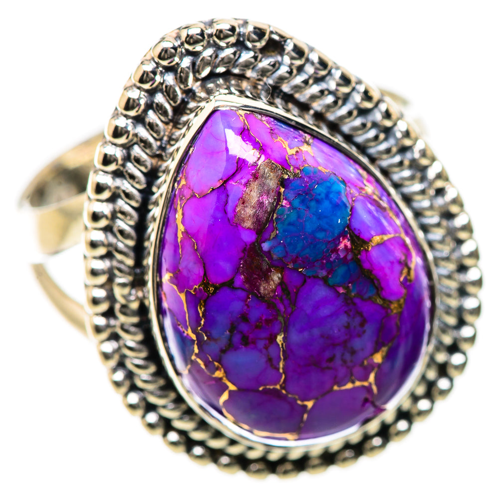 Purple Copper Composite Turquoise Rings handcrafted by Anasilvercos - RING134173 - Photo 2