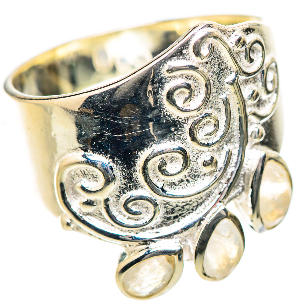 Rainbow Moonstone Rings handcrafted by Anasilvercos - RING134181 - Photo 2