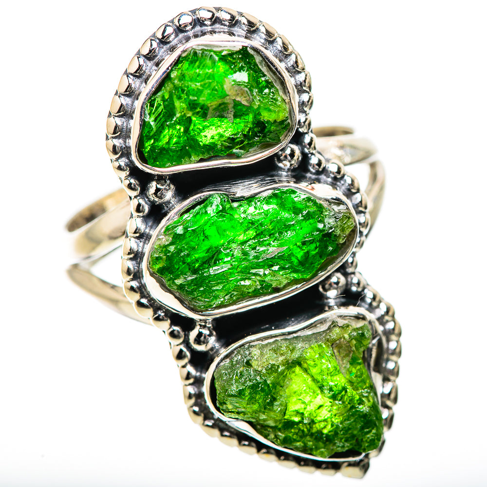 Chrome Diopside Rings handcrafted by Anasilvercos - RING134191 - Photo 2