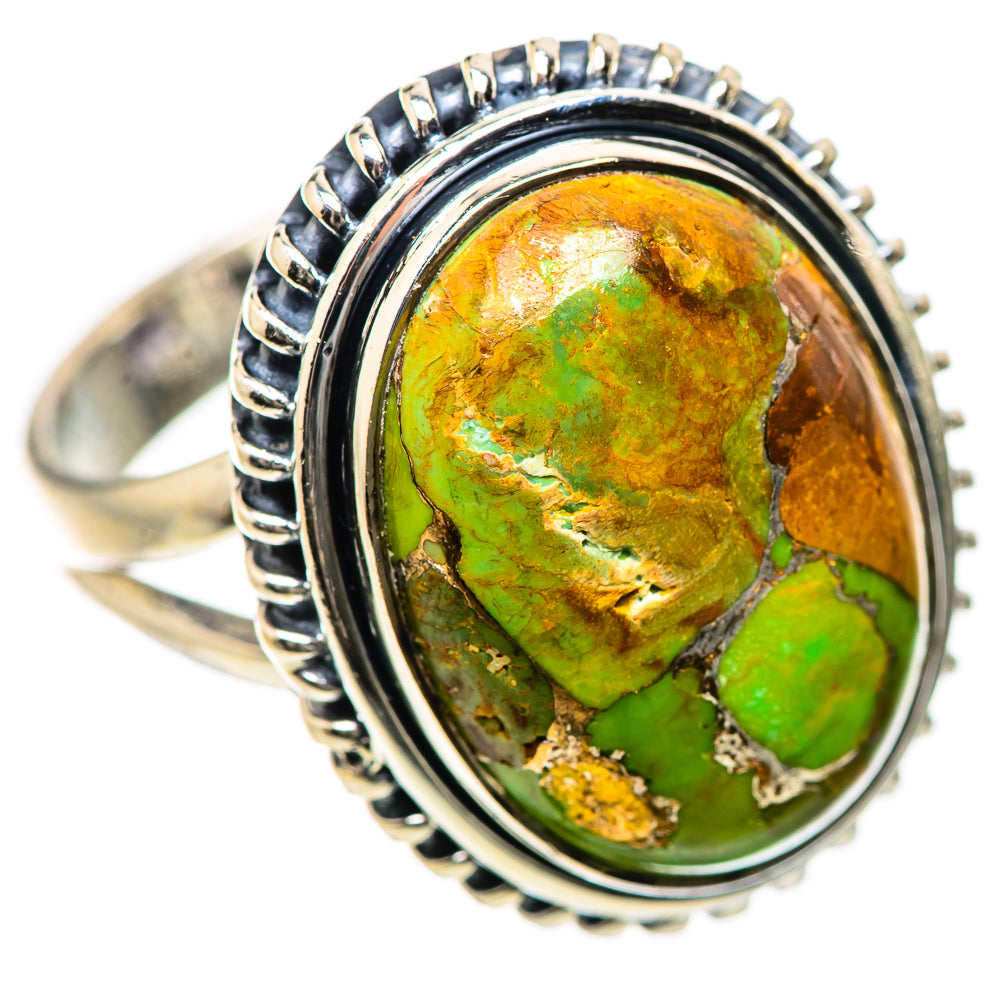 Green Copper Composite Turquoise Rings handcrafted by Anasilvercos - RING134192 - Photo 2