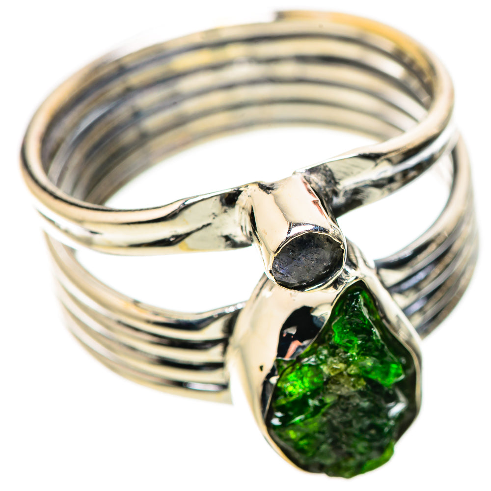 Chrome Diopside, Black Onyx Rings handcrafted by Anasilvercos - RING134205 - Photo 2