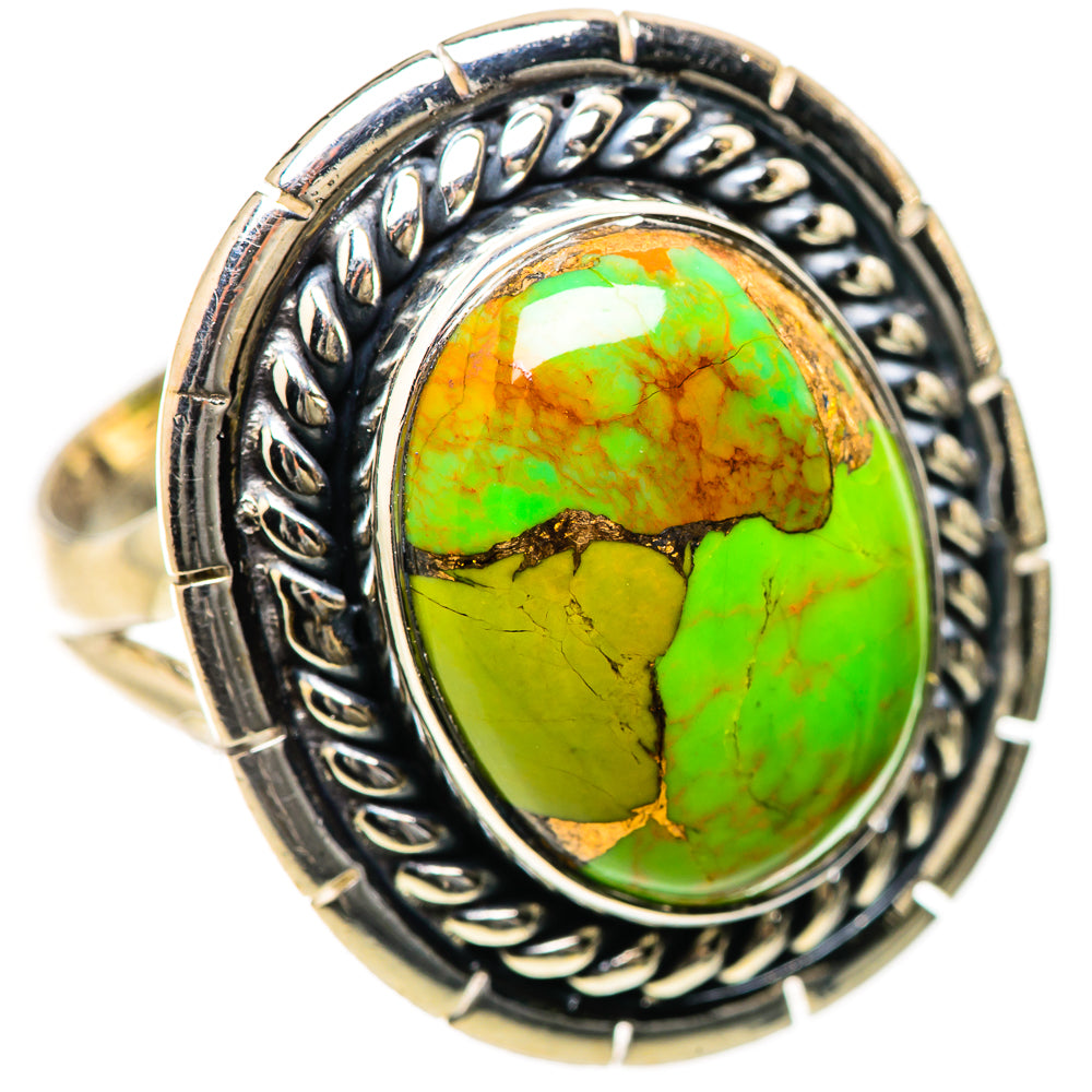 Green Copper Composite Turquoise Rings handcrafted by Anasilvercos - RING134208 - Photo 2