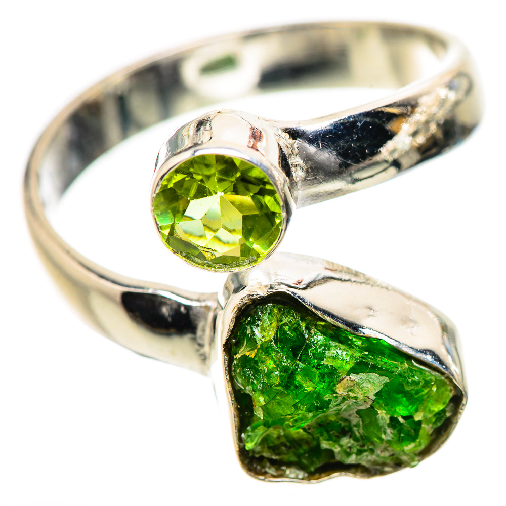 Chrome Diopside, Peridot Rings handcrafted by Anasilvercos - RING134209 - Photo 2