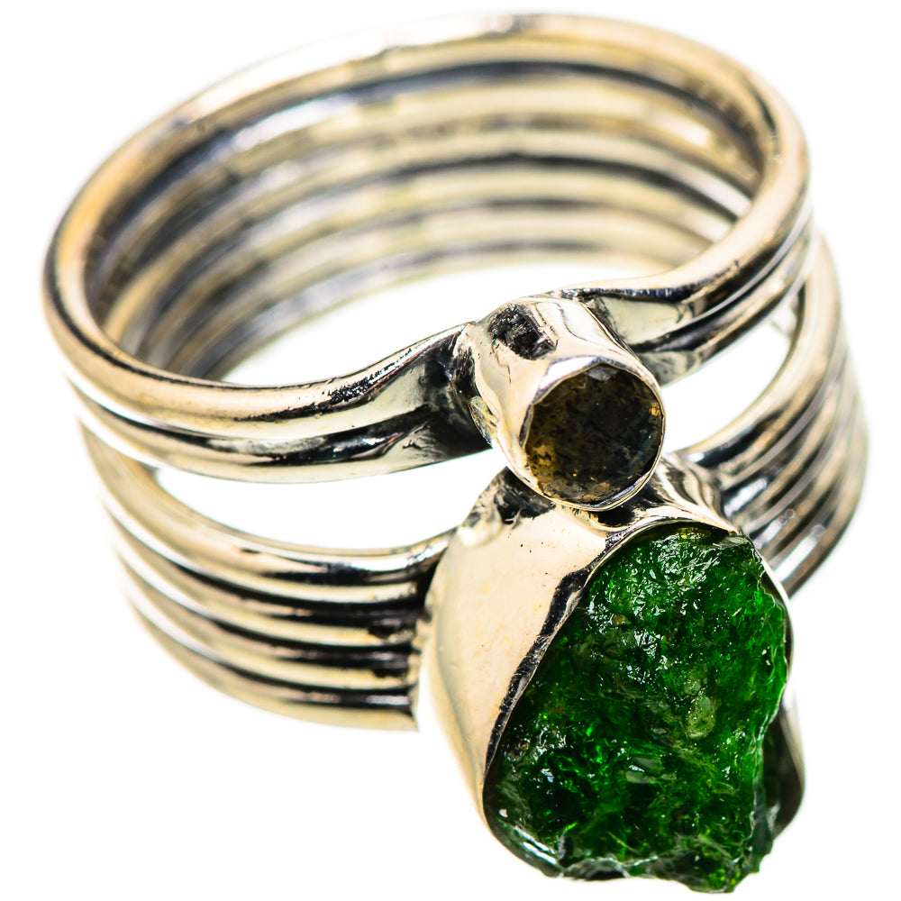 Chrome Diopside, Labradorite Rings handcrafted by Anasilvercos - RING134231 - Photo 2