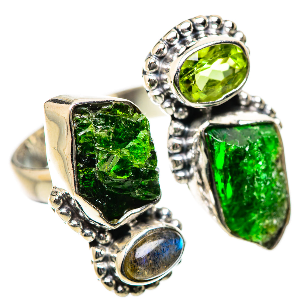 Chrome Diopside, Labradorite, Peridot Rings handcrafted by Anasilvercos - RING134232 - Photo 2
