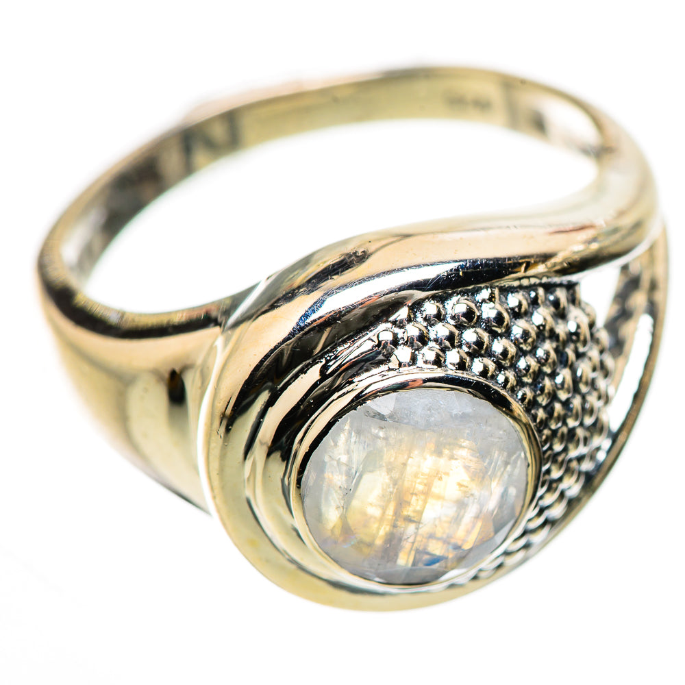 Rainbow Moonstone Rings handcrafted by Anasilvercos - RING134239 - Photo 2